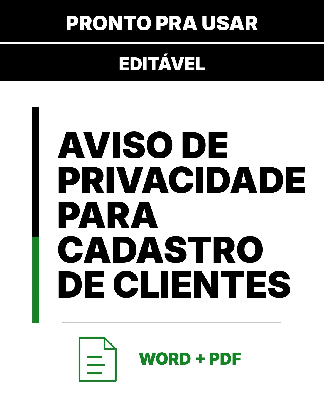 Aviso de Privacidade para Cadastro de Clientes – Modelo Pronto para Editar