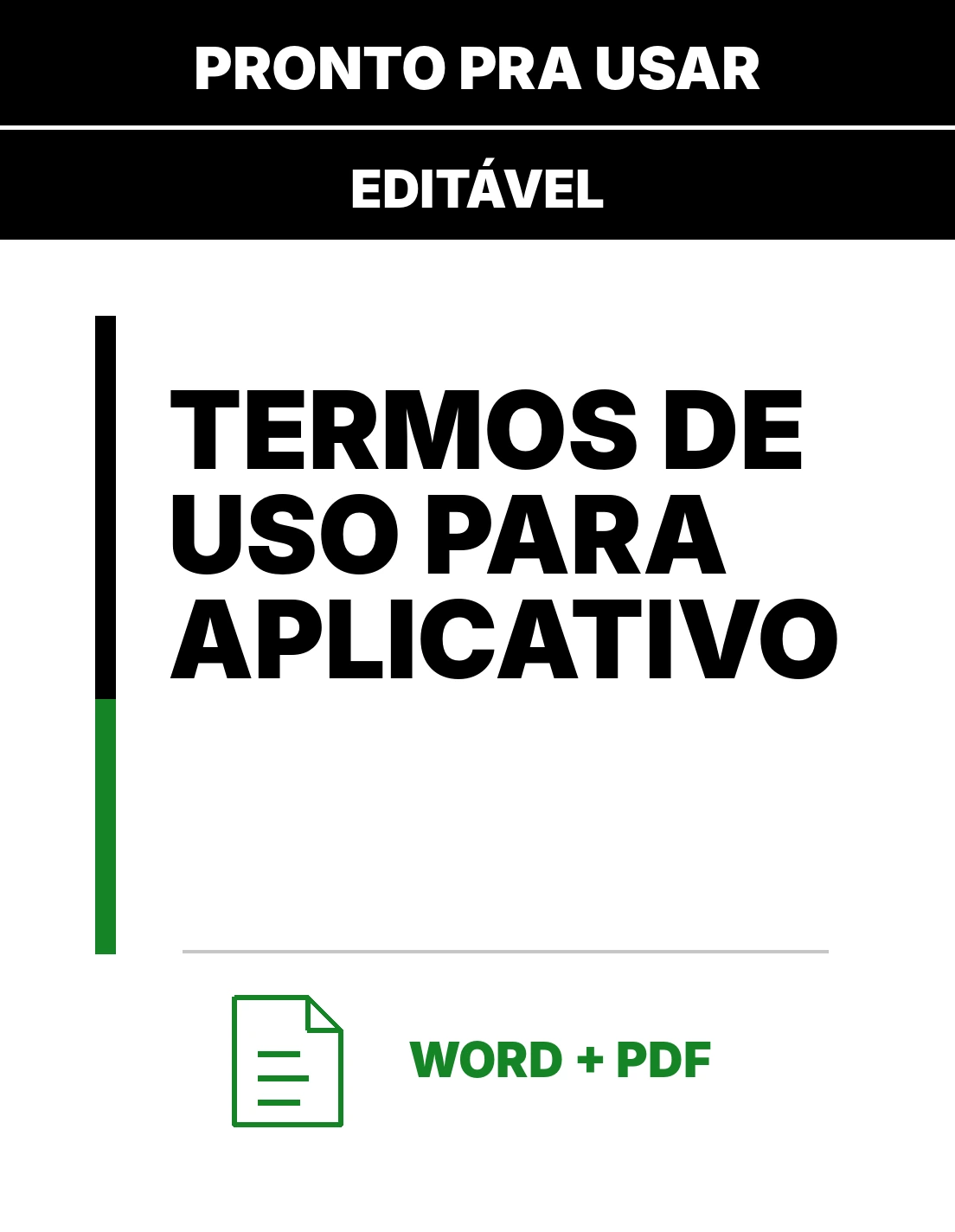 Termos de Uso para Aplicativo – Modelo de Termo Editável em Word
