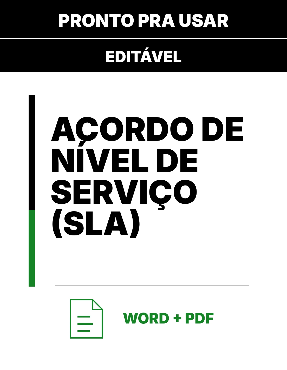 Acordo de Nível de Serviço (SLA) – Modelo Pronto para Editar