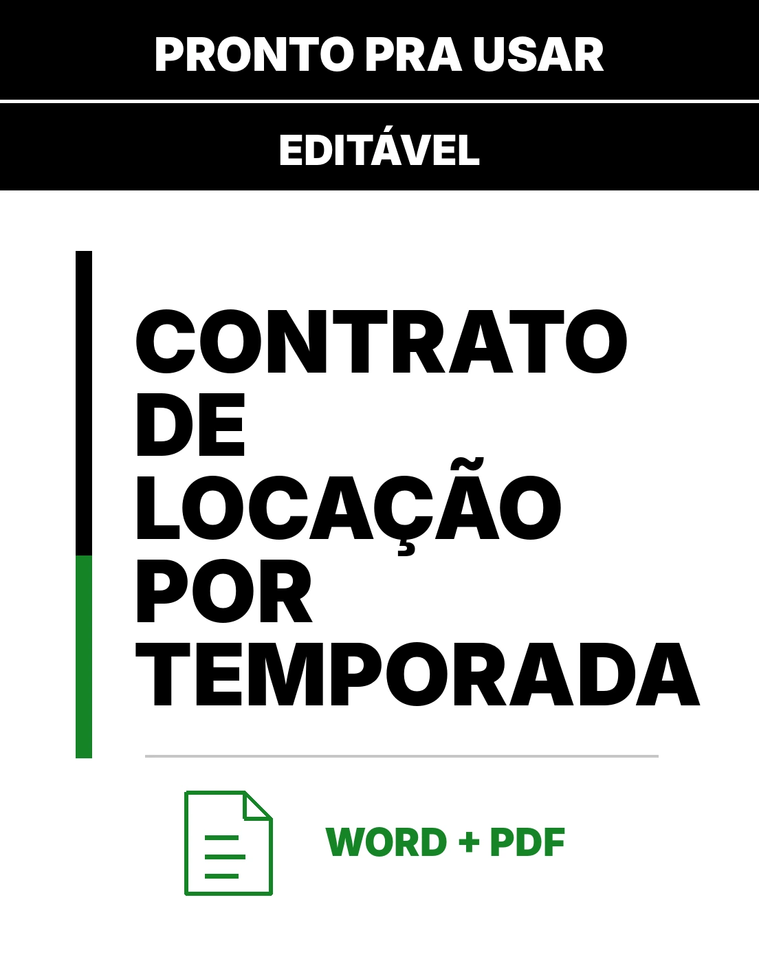 Contrato de Locação por Temporada – Contrato de Aluguel Word