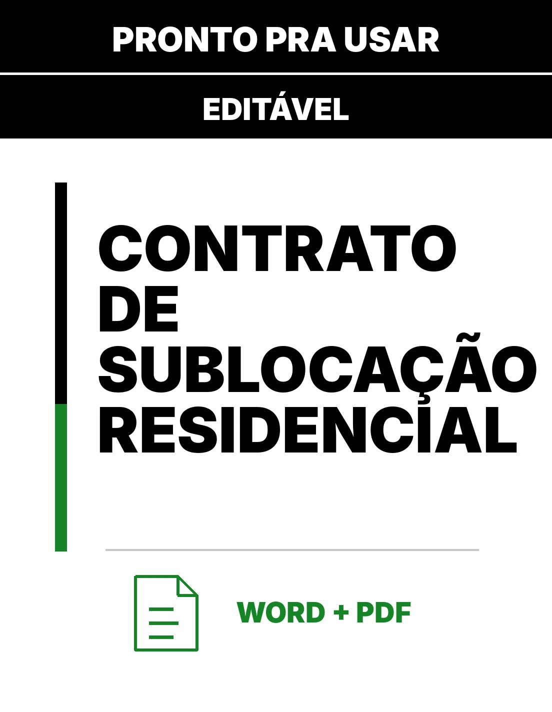 Contrato de Sublocação Residencial – Contrato de Aluguel Word