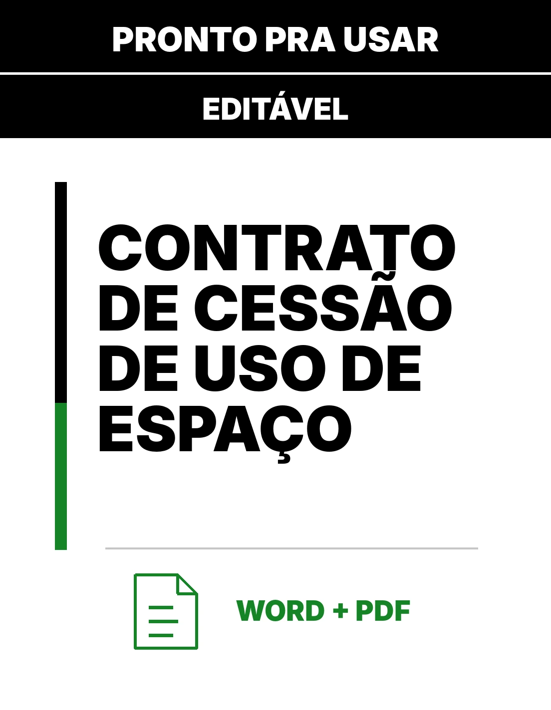 Contrato de Cessão de Uso de Espaço – Contrato para Preencher