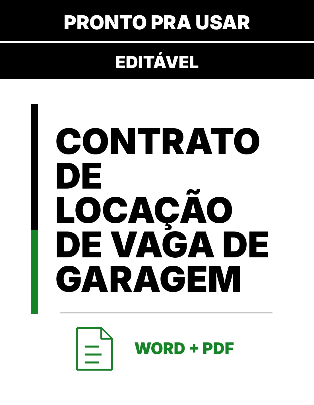 Contrato de Locação de Vaga de Garagem – Contrato de Aluguel Word