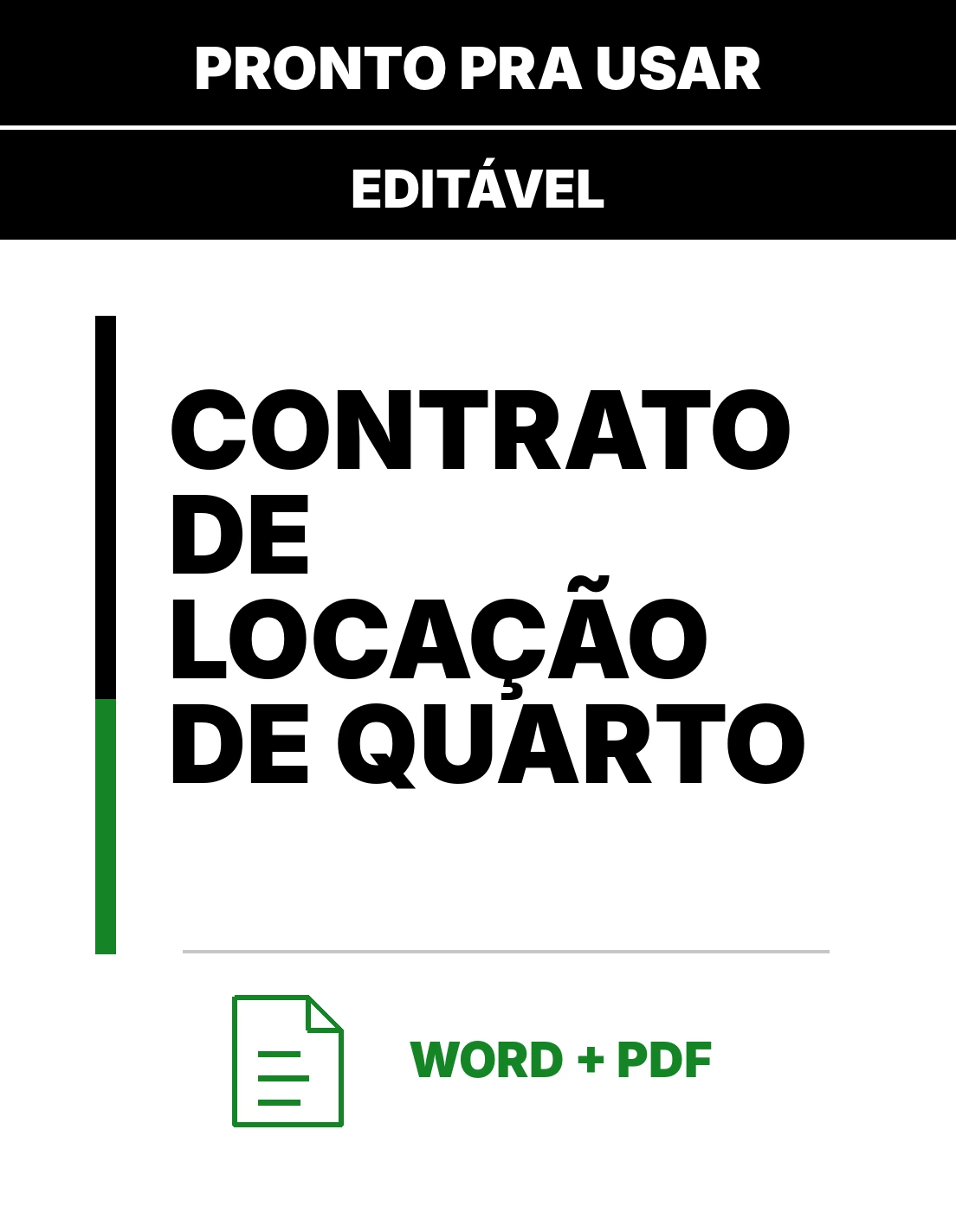Contrato de Locação de Quarto – Contrato de Aluguel Word