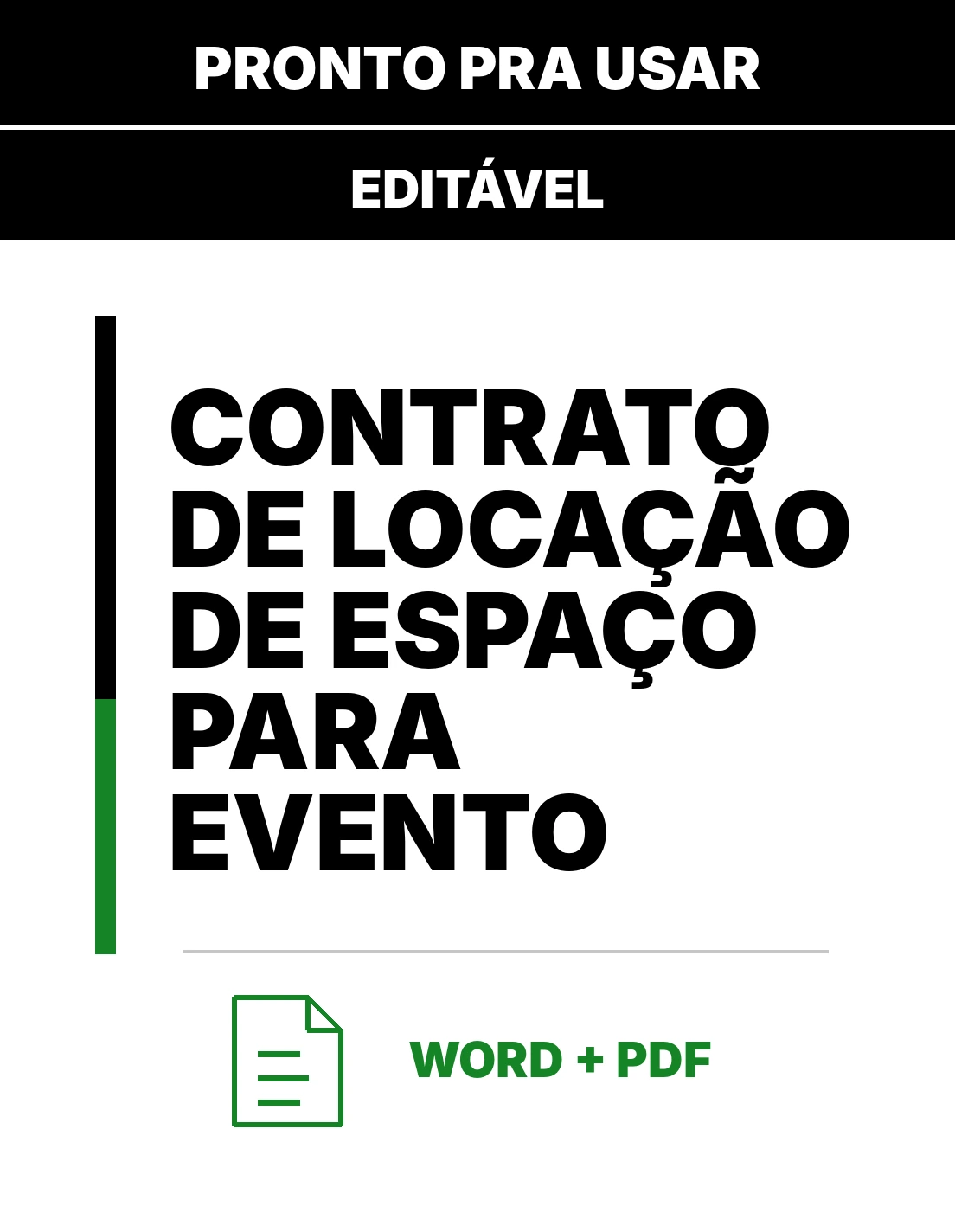 Contrato de Locação de Espaço para Evento – Contrato de Aluguel Word