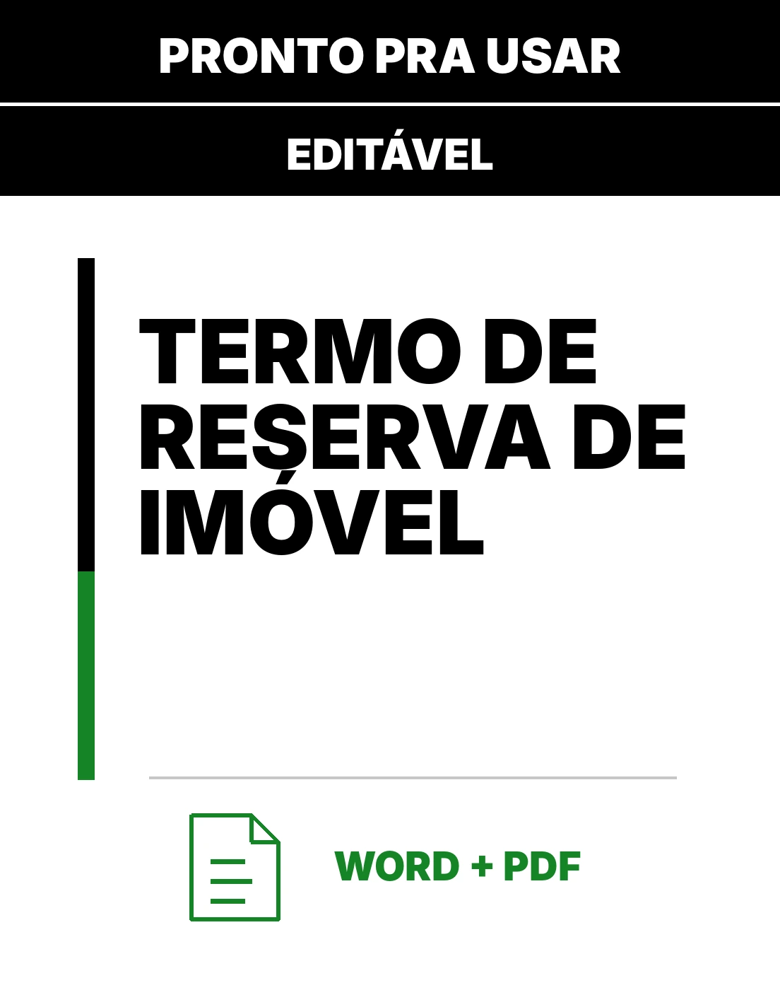 Termo de Reserva de Imóvel – Modelo de Termo Editável em Word
