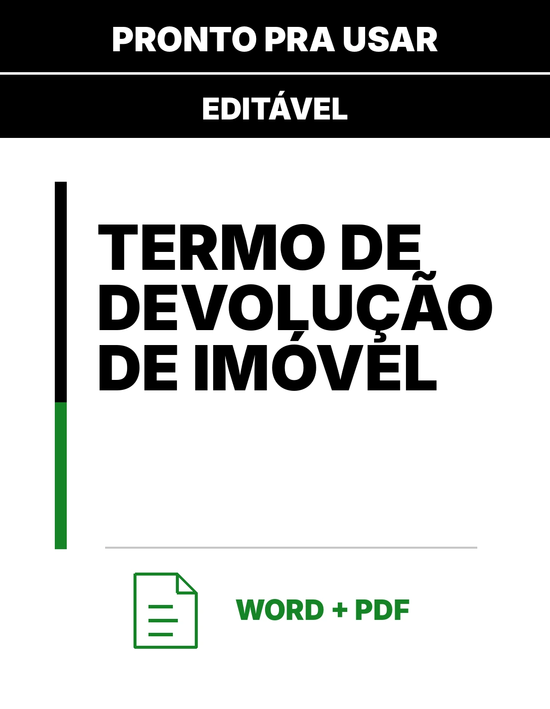 Termo de Devolução de Imóvel – Modelo de Termo Editável em Word