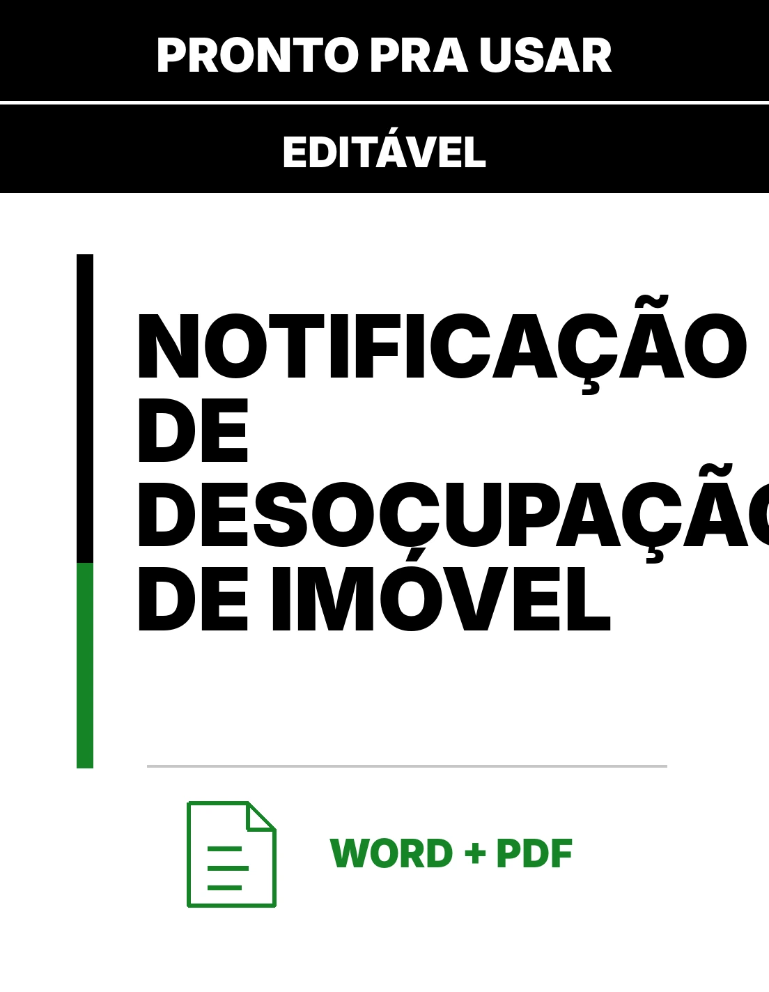 Notificação de Desocupação de Imóvel – Modelo Pronto para Editar