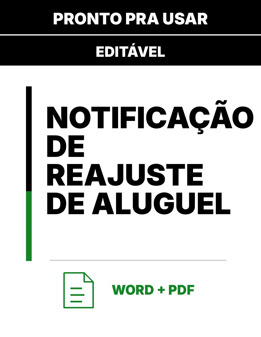 Notificação de Reajuste de Aluguel – Modelo Pronto para Editar