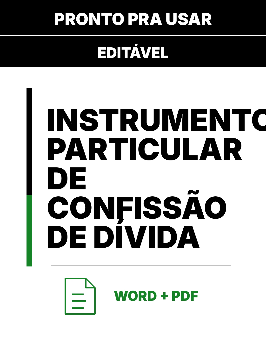 Instrumento Particular de Confissão de Dívida – Modelo Pronto para Editar