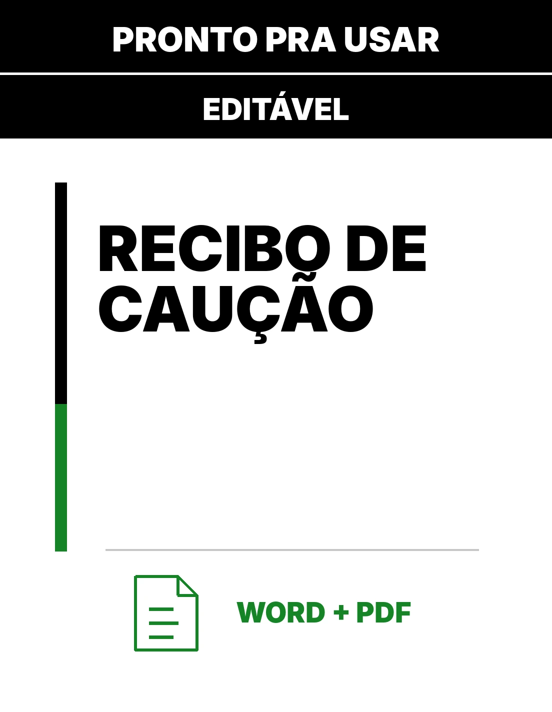 Recibo de Caução – Modelo para Preencher em Word