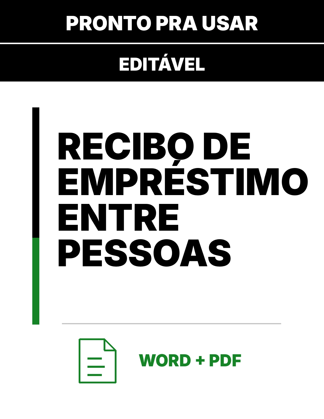 Recibo de Empréstimo entre Pessoas – Modelo para Preencher em Word