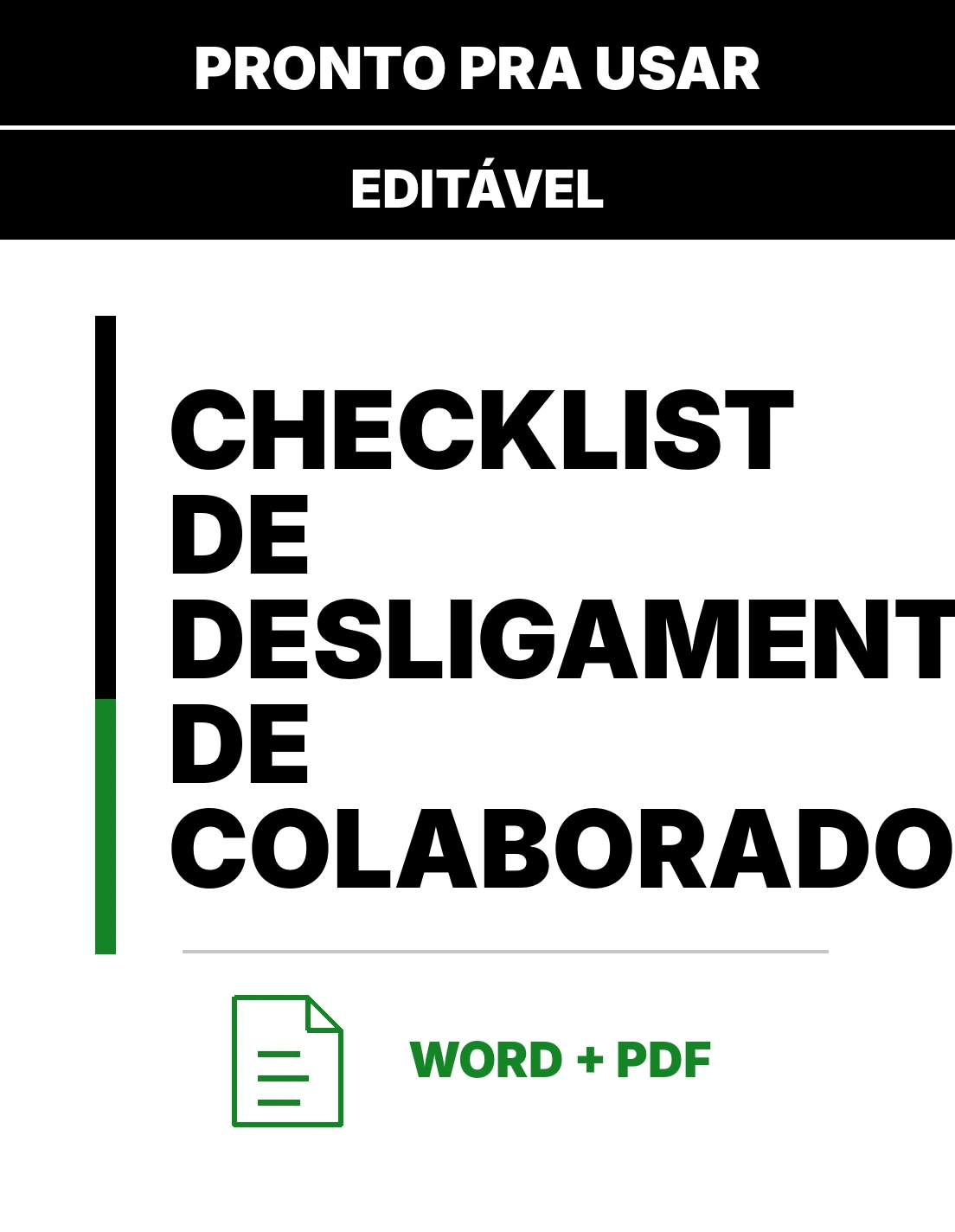 Checklist de Desligamento de Colaborador – Modelo Editável em Word