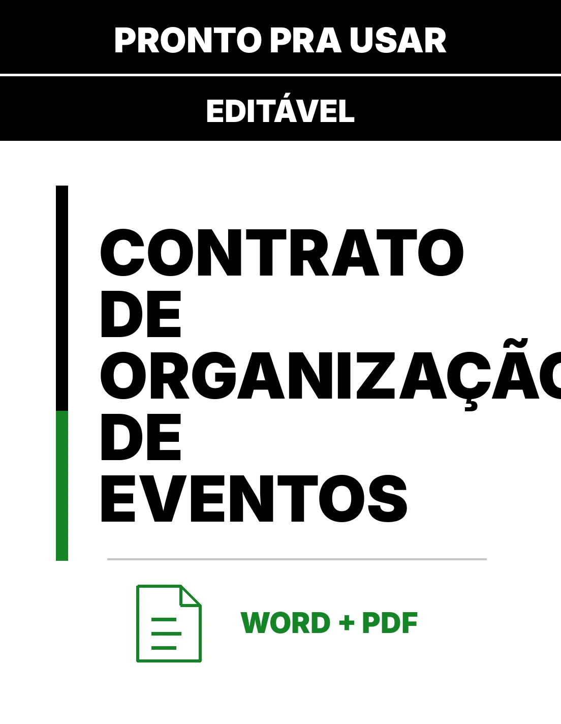 Contrato de Organização de Eventos – Contrato em Word