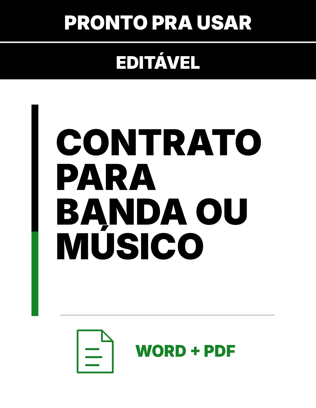 Contrato para Banda ou Músico – Contrato Simples