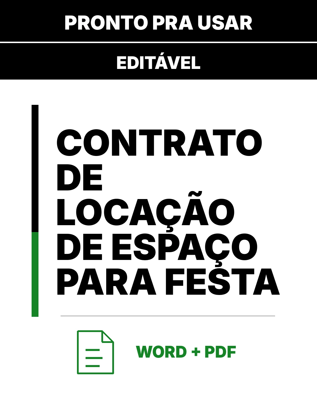 Contrato de Locação de Espaço para Festa – Contrato de Aluguel Word