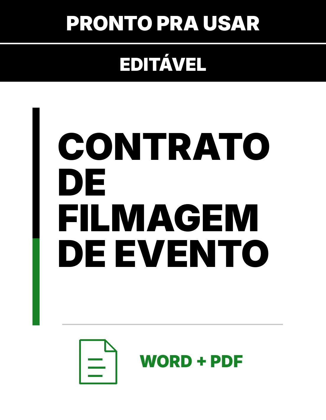 Contrato de Filmagem de Evento – Contrato Pronto para Editar