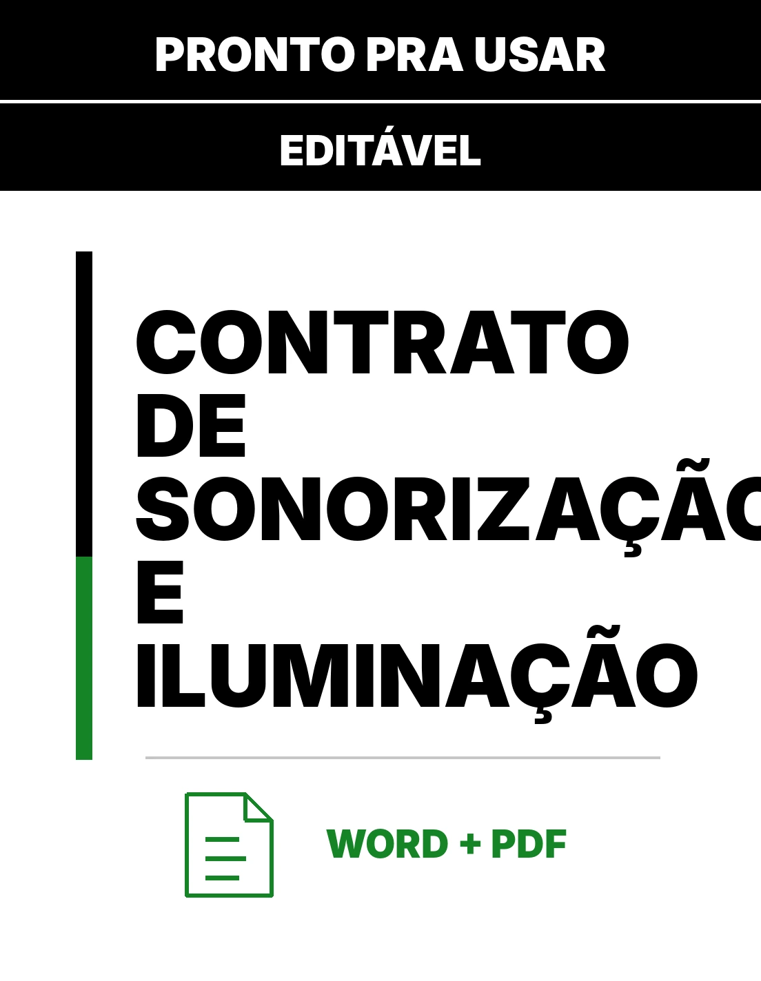 Contrato de Sonorização e Iluminação – Contrato em Word