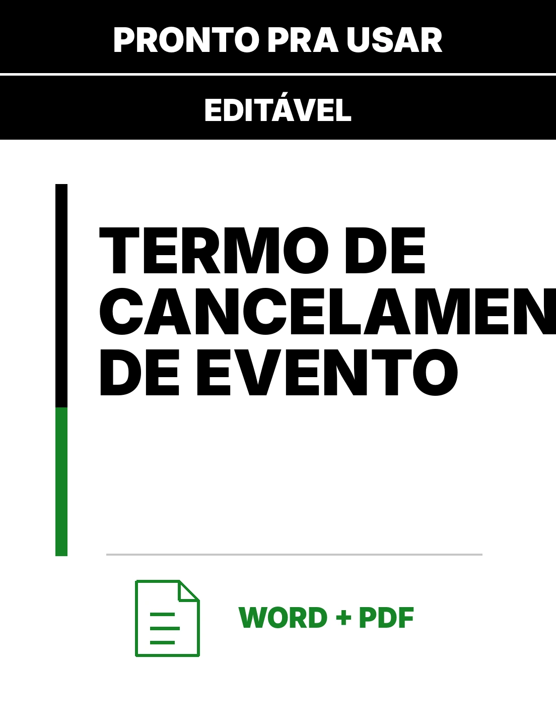 Termo de Cancelamento de Evento – Modelo de Termo Editável em Word
