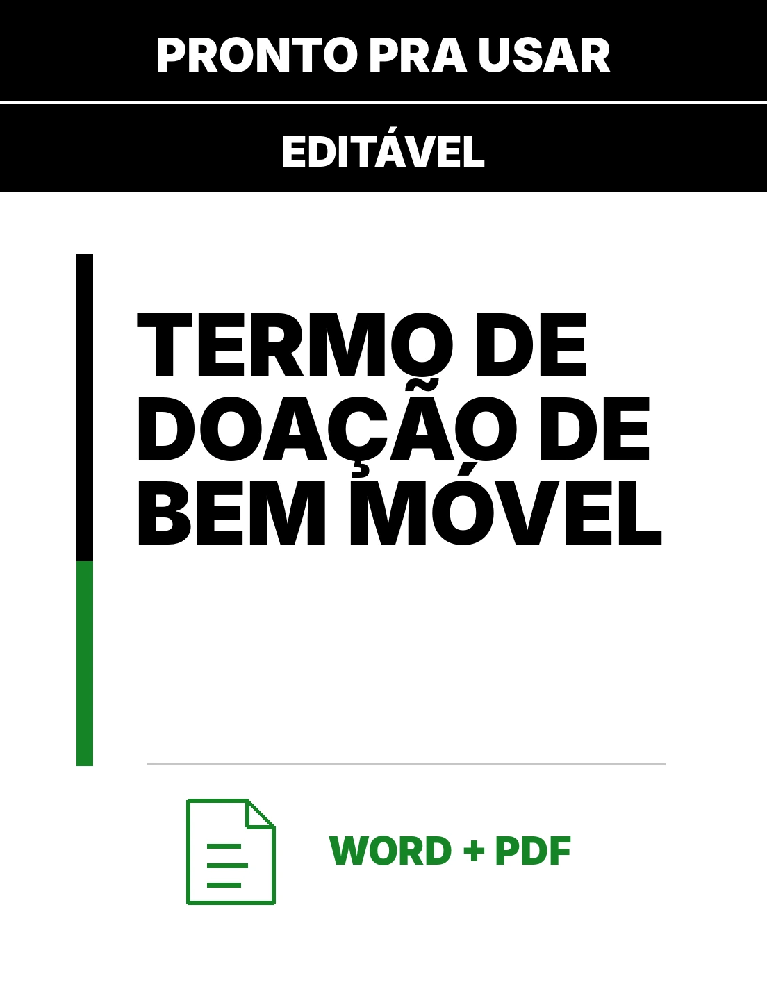 Termo de Doação de Bem Móvel – Modelo de Termo Editável em Word