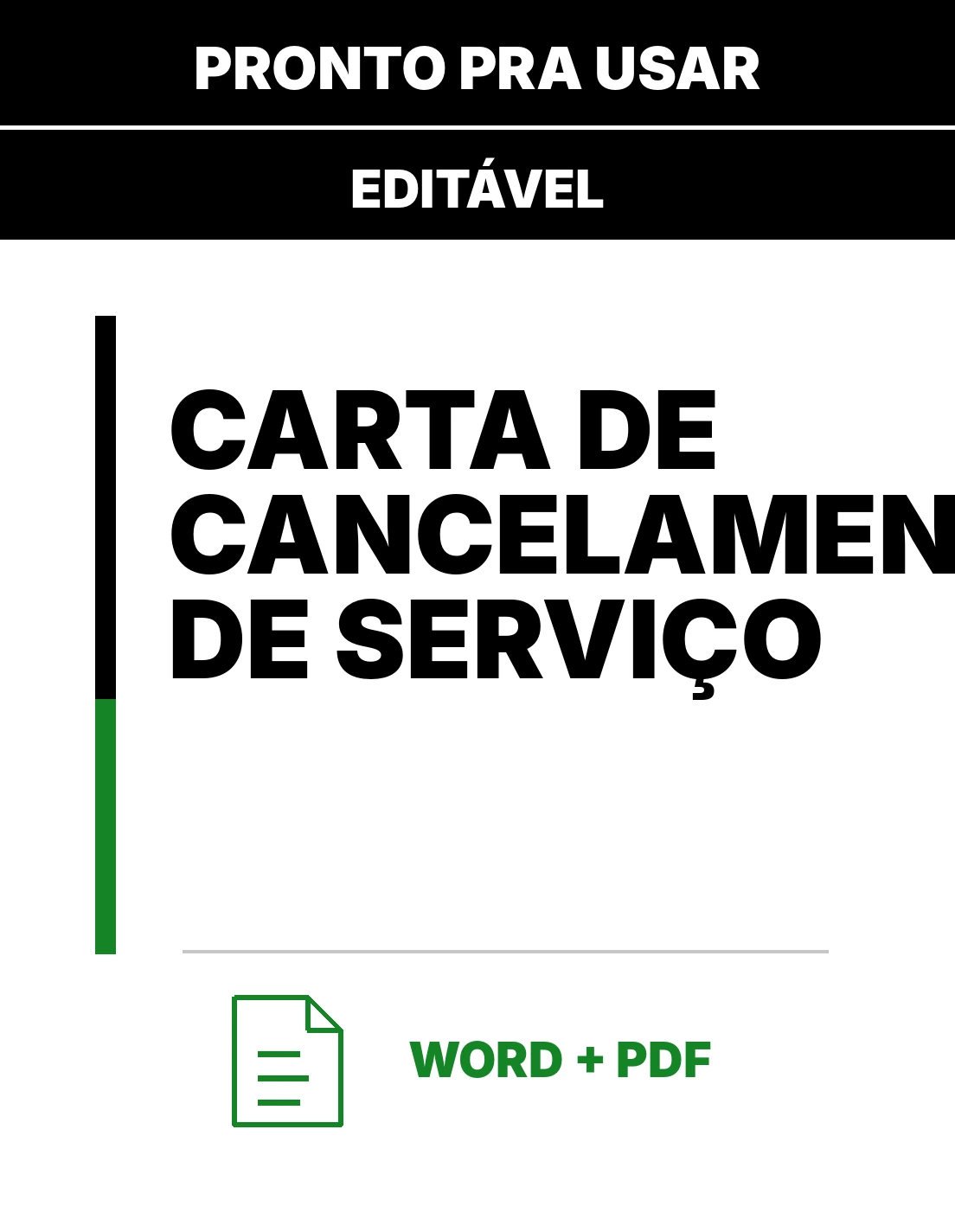 Carta de Cancelamento de Serviço – Modelo Pronto em Word