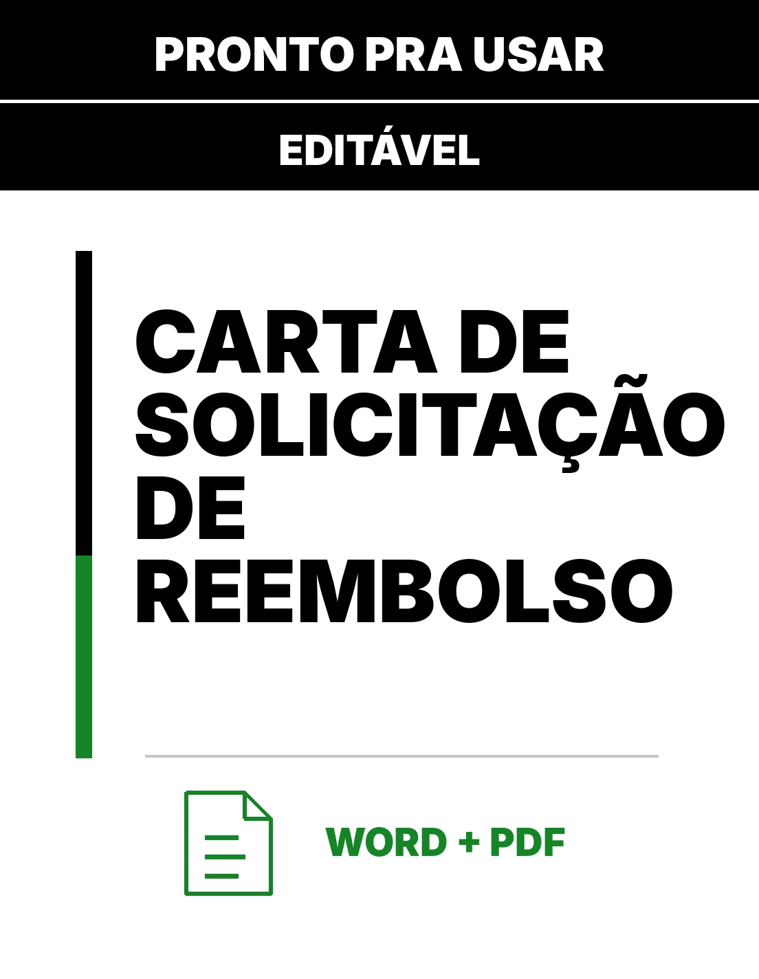 Carta de Solicitação de Reembolso – Modelo Pronto em Word