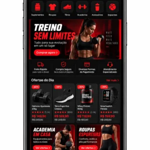 Academia e Fitness Criação de Site e Desenvolvimento de Site