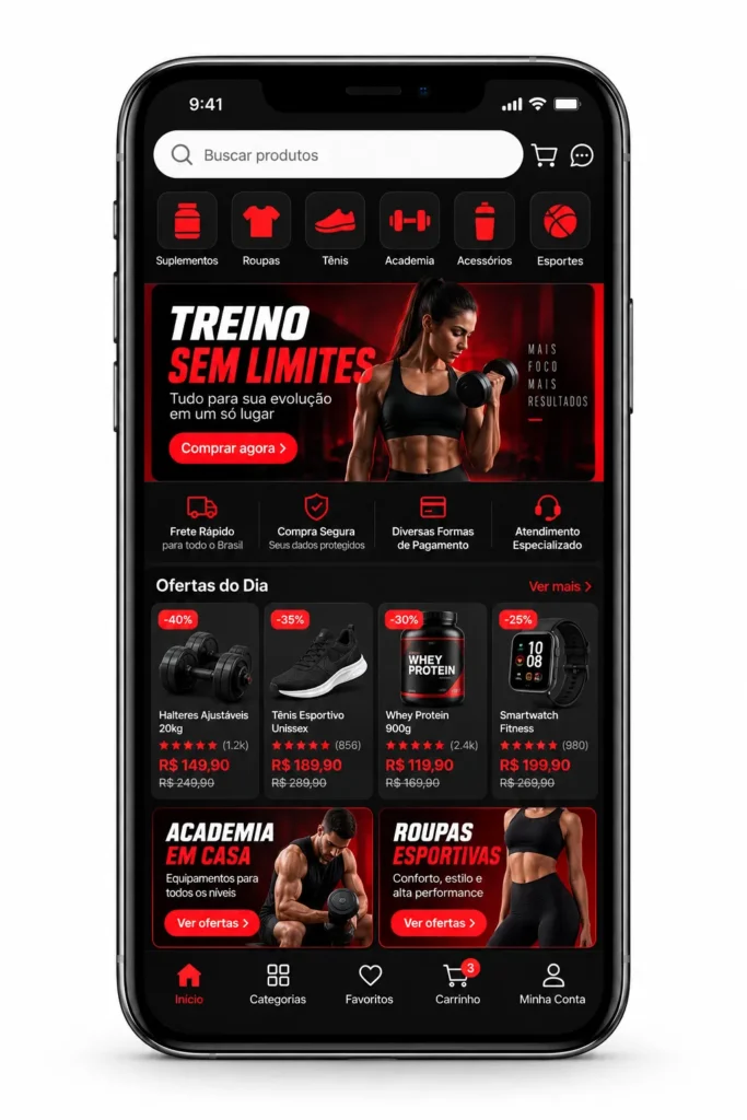 Academia e Fitness Criação de Site e Desenvolvimento de Site