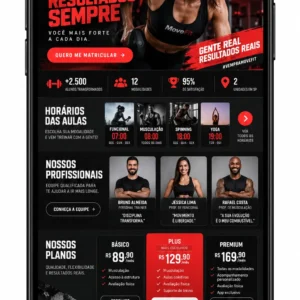 Academia E Fitness Criação de Site Profissional e Desenvolvimento de Site