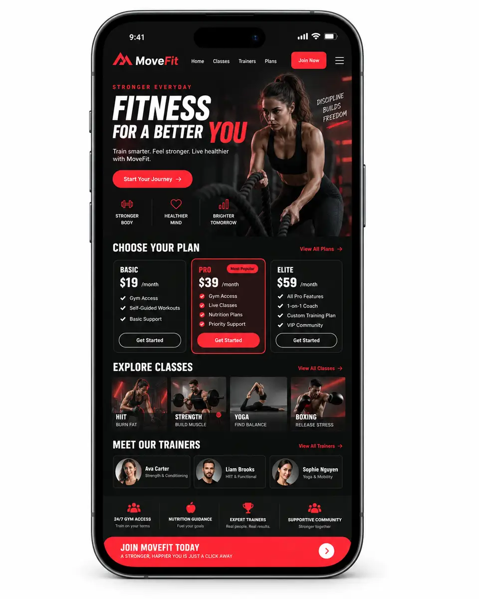 Academia e Fitness Criação de Site para Empresas e Desenvolvimento Web