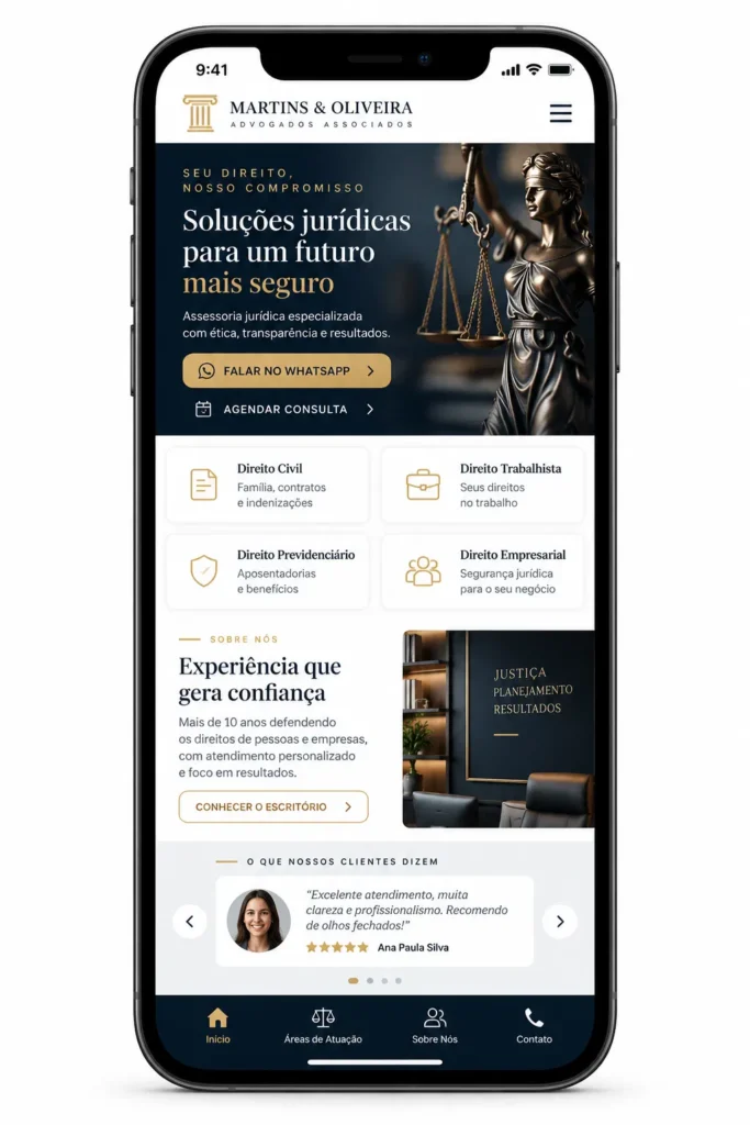 Site para Advogados