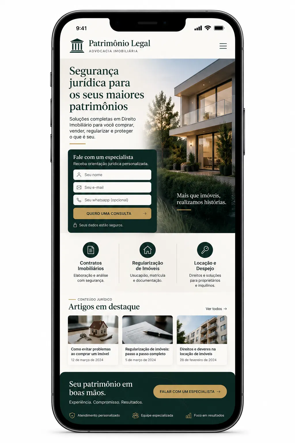 Advogado Imobiliário Criação de Site Profissional e Desenvolvimento de Site
