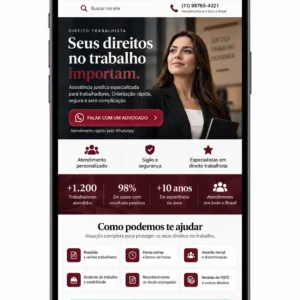 Advogado Trabalhista Criação de Site Profissional e Desenvolvimento de Site