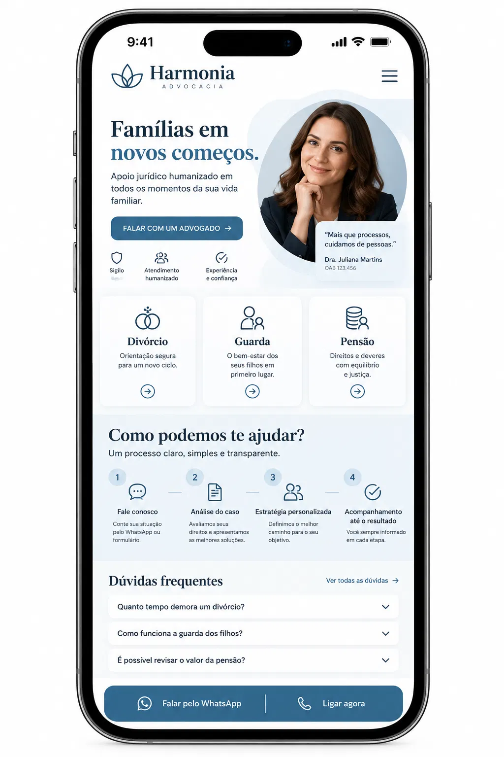 Manutenção de site para advogado de família