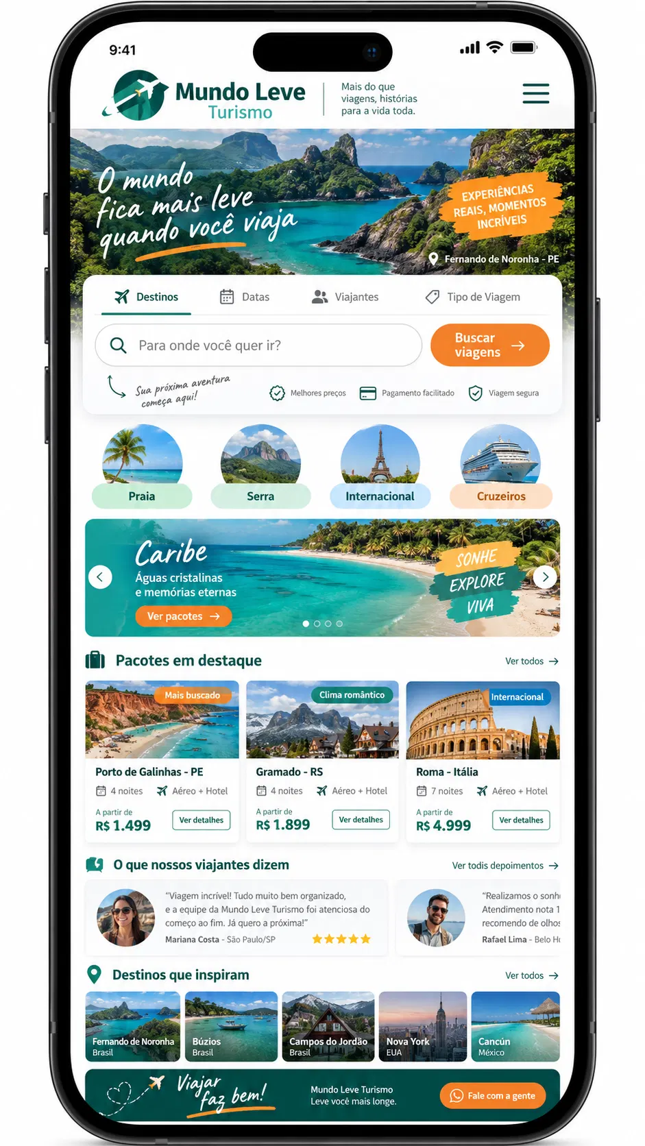 Agência De Viagens Desenvolvimento de Site e Criação de Site
