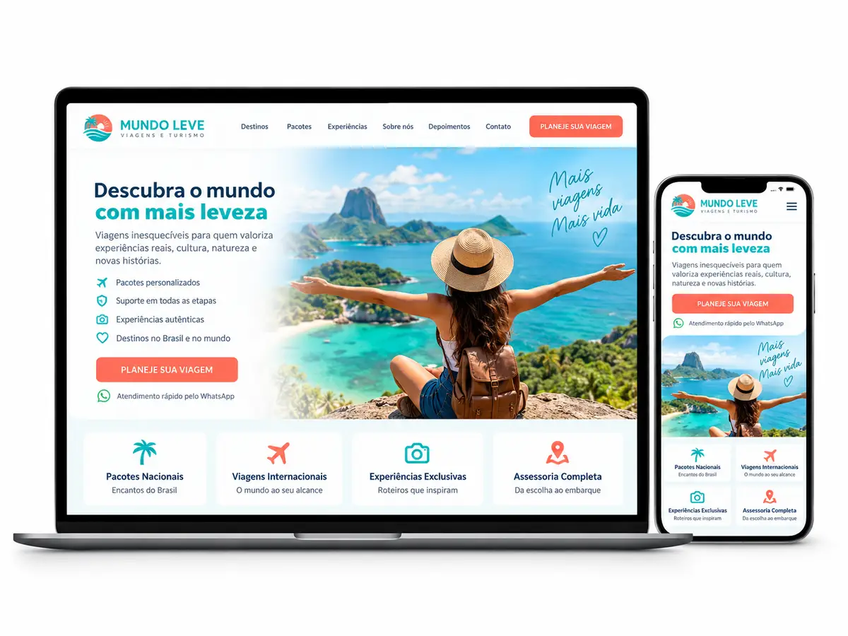 Agência de Viagens Site Profissional Criação de Site e Desenvolvimento Web