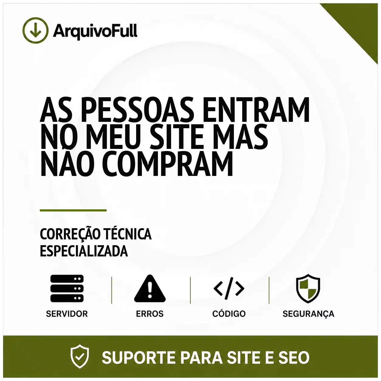 Suporte profissional para as Pessoas Entram no Meu Site Mas Não Compram