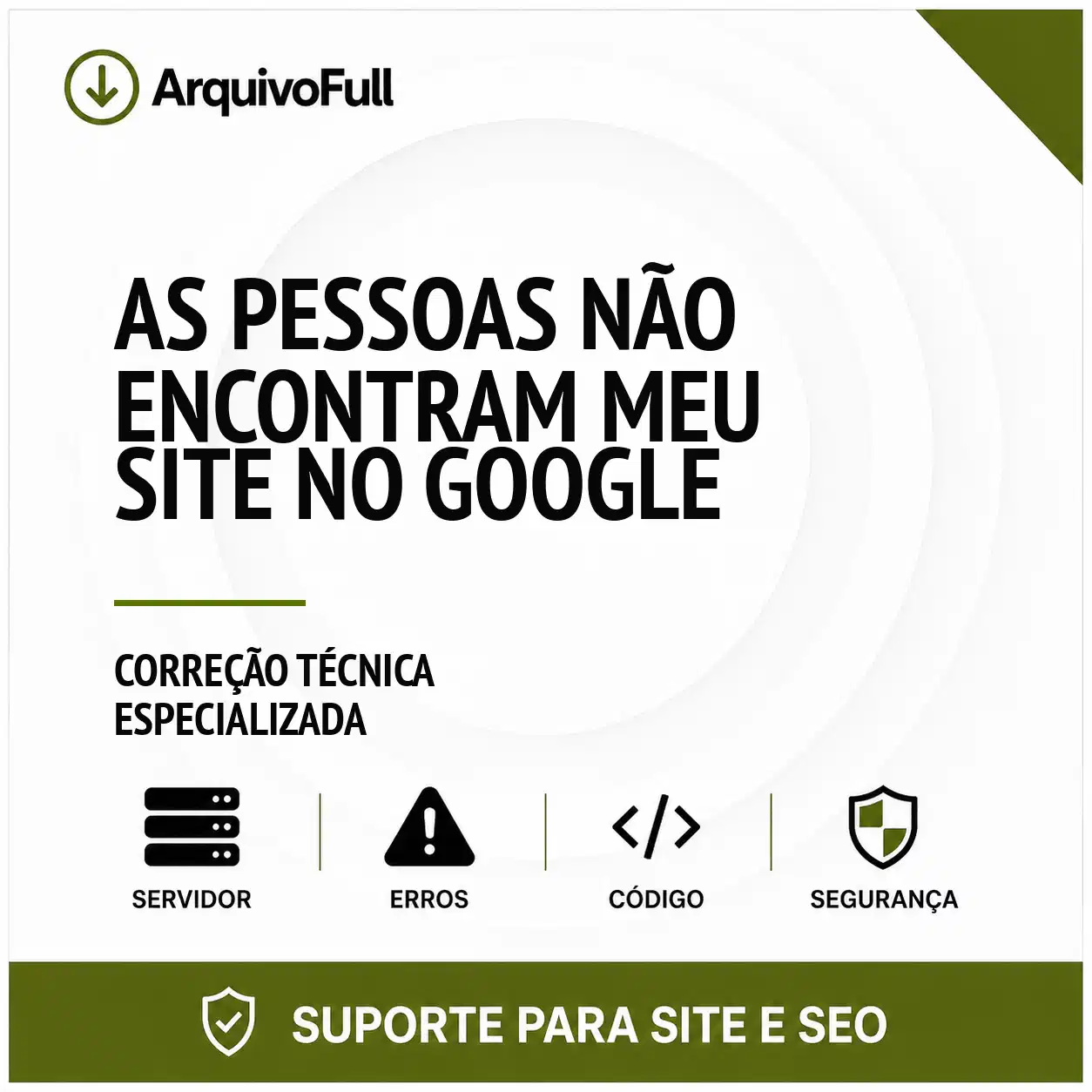 Suporte profissional para as Pessoas Não Encontram Meu Site no Google