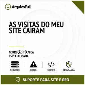 Suporte profissional para as Visitas do Meu Site Caíram