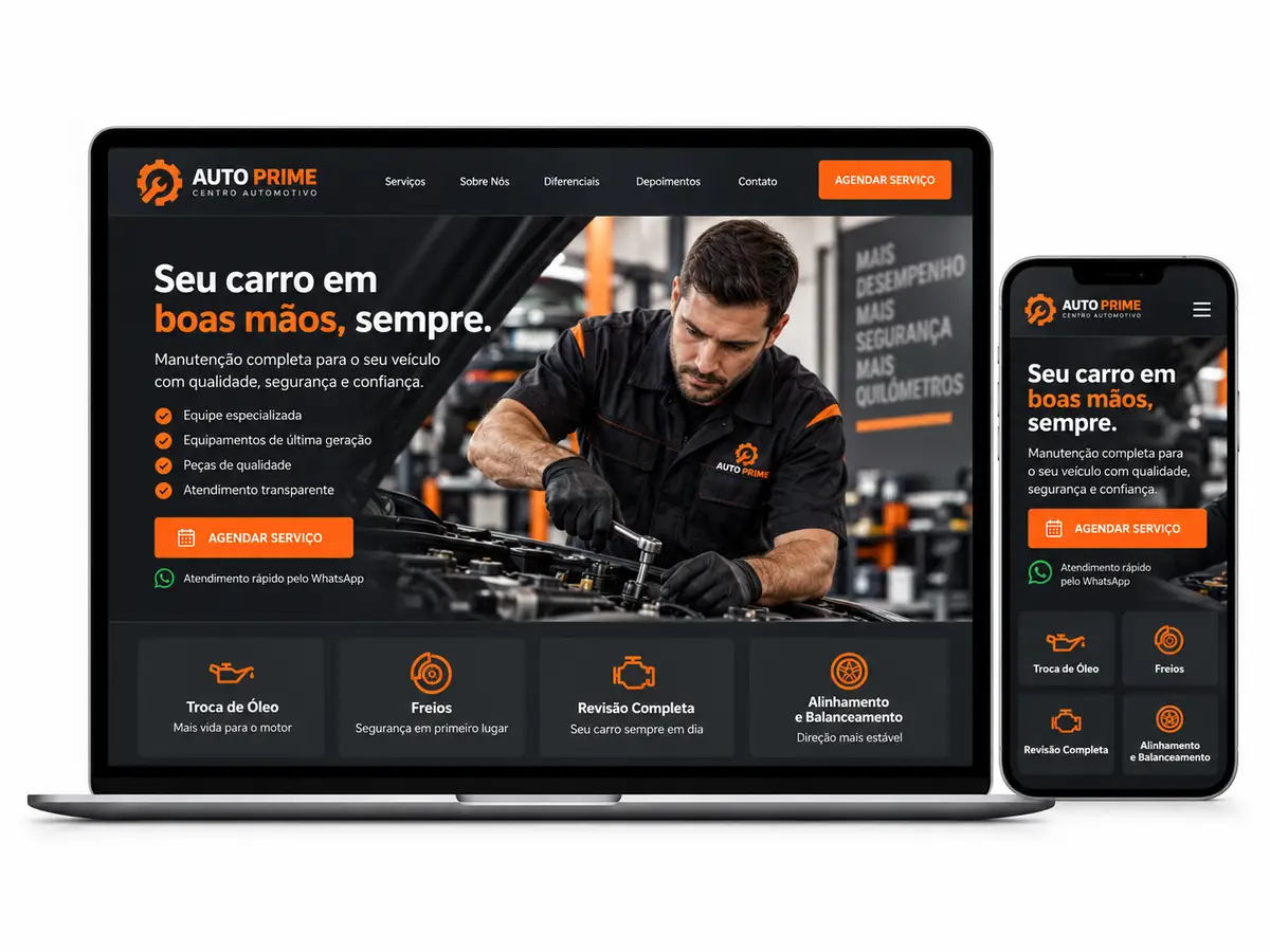 Suporte para site de auto center