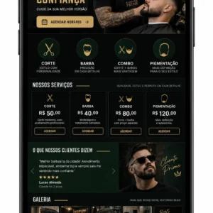 Barbearia Criação de Site Profissional e Desenvolvimento de Site