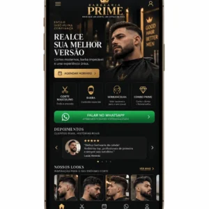 Administração de site para barbearia layout comercial