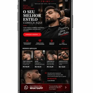 Administração de site para barbearia vitrine premium