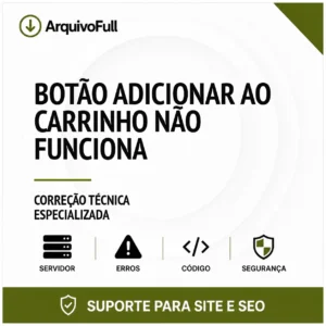 Suporte profissional para botão Adicionar ao Carrinho Não Funciona