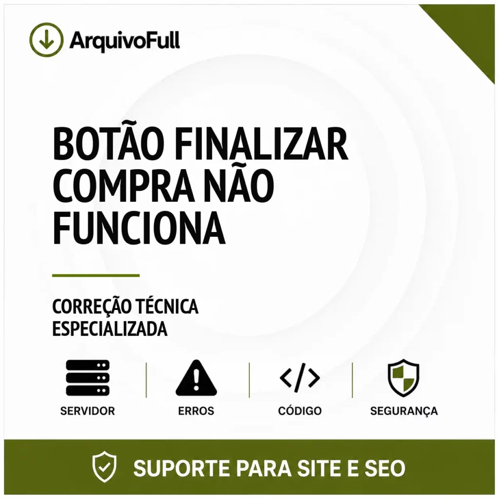 Suporte profissional para botão Finalizar Compra Não Funciona
