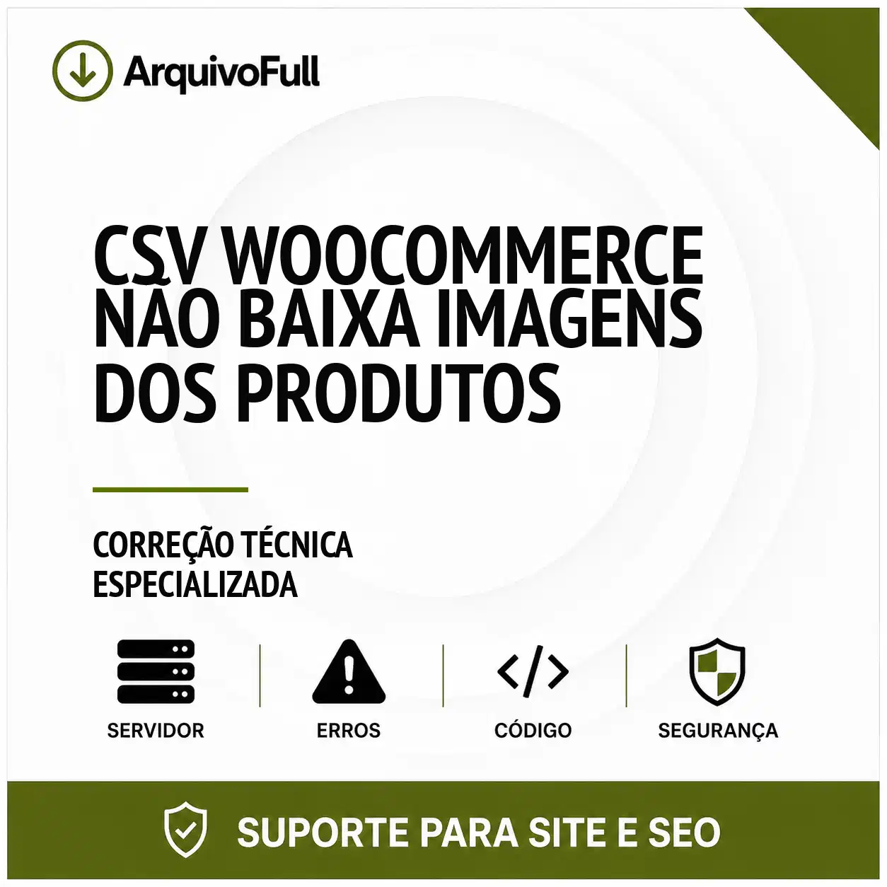 Suporte profissional para cSV WooCommerce Não Baixa Imagens dos Produtos