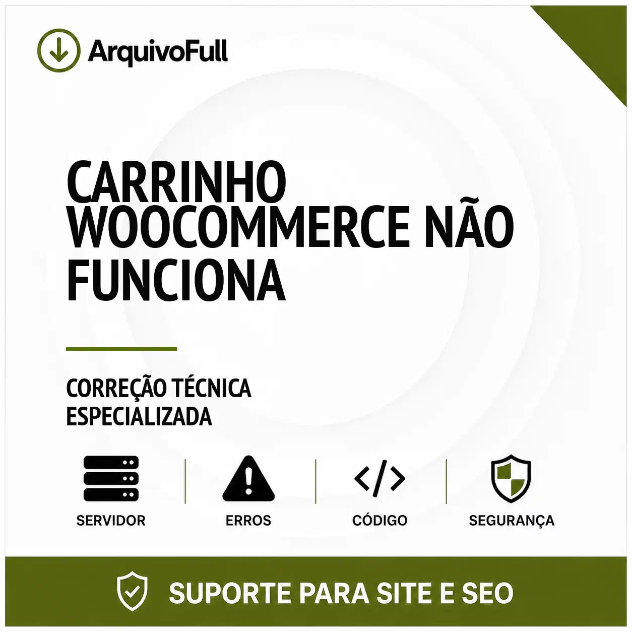 Suporte profissional para carrinho WooCommerce Não Funciona