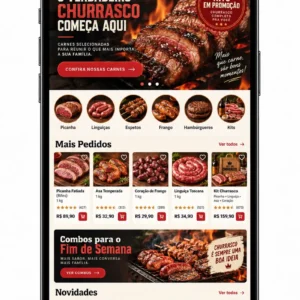 Administração de site para casa de carnes online