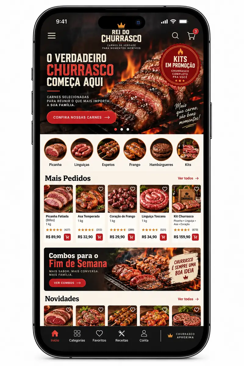 Suporte para site de casa de carnes online