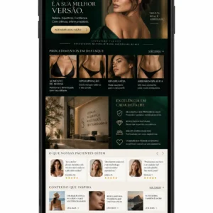 Administração de site para cirurgia plástica harmonia facial